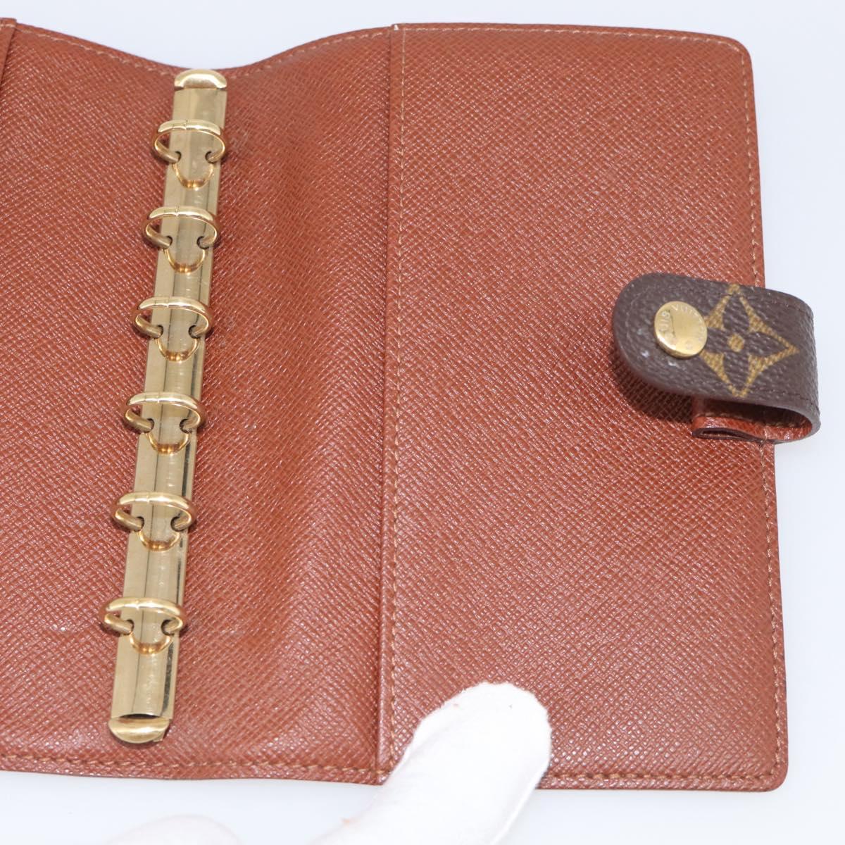 LOUIS VUITTON Monogram Agenda PM Day Planner Cover R20005 LV Auth SK305A