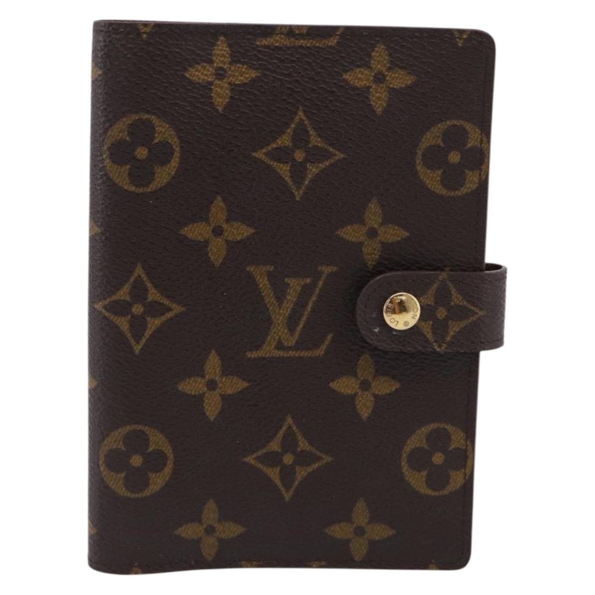 LOUIS VUITTON Monogram Agenda PM Day Planner Cover R20005 LV Auth SK305A