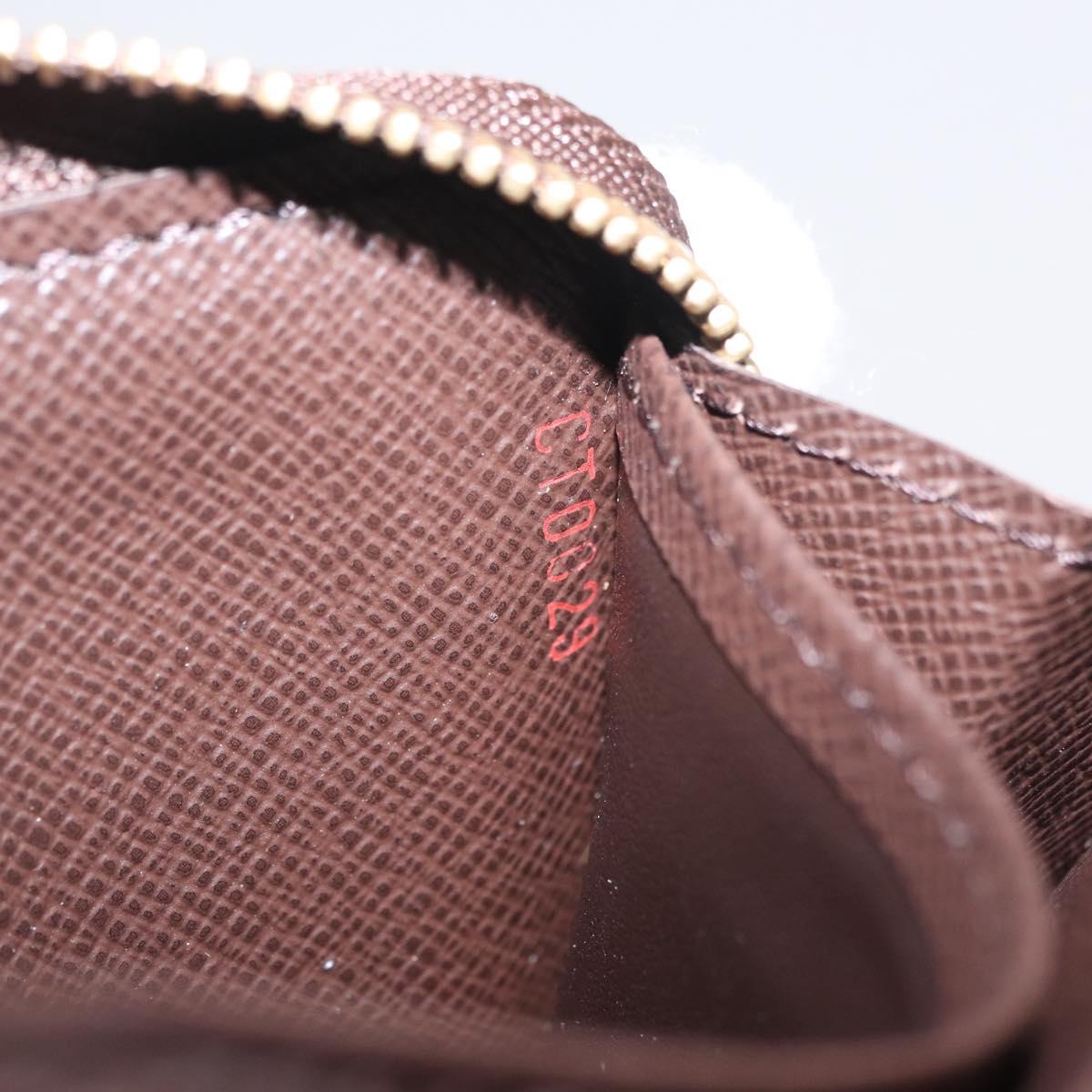LOUIS VUITTON Damier Ebene Zippy Coin Purse N63070 LV Auth SK309A