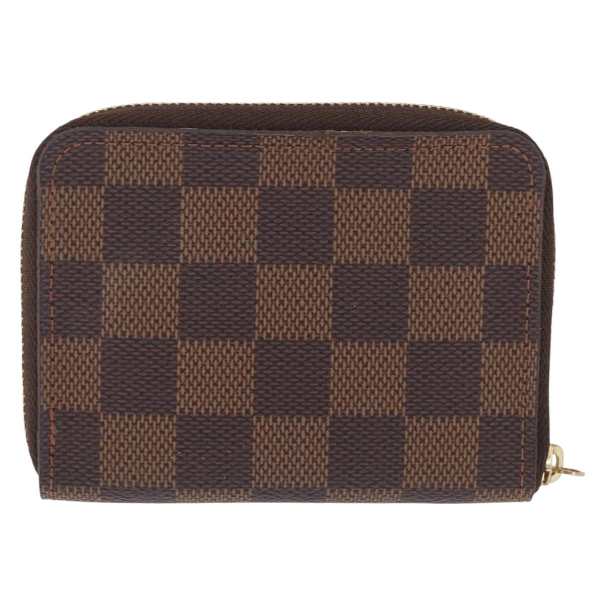 LOUIS VUITTON Damier Ebene Zippy Coin Purse N63070 LV Auth SK309A