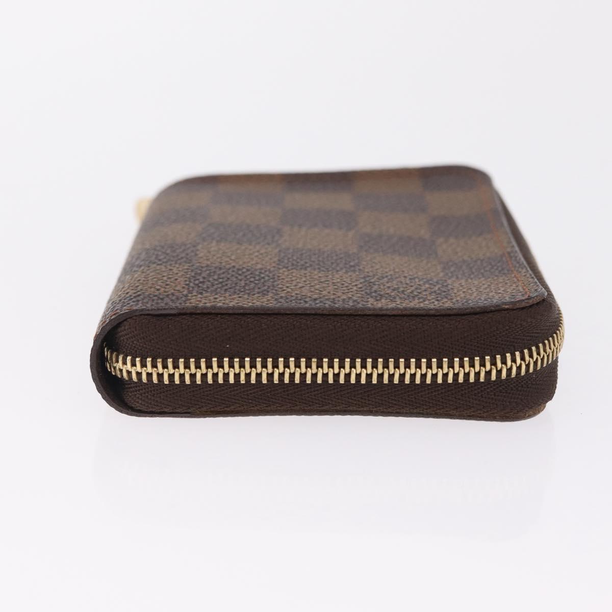 LOUIS VUITTON Damier Ebene Zippy Coin Purse N63070 LV Auth SK309A