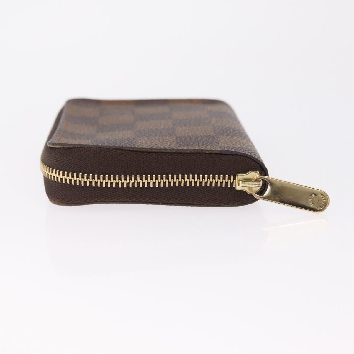 LOUIS VUITTON Damier Ebene Zippy Coin Purse N63070 LV Auth SK309A