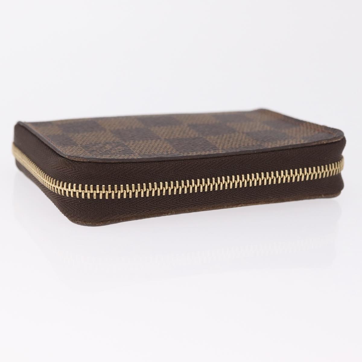 LOUIS VUITTON Damier Ebene Zippy Coin Purse N63070 LV Auth SK309A