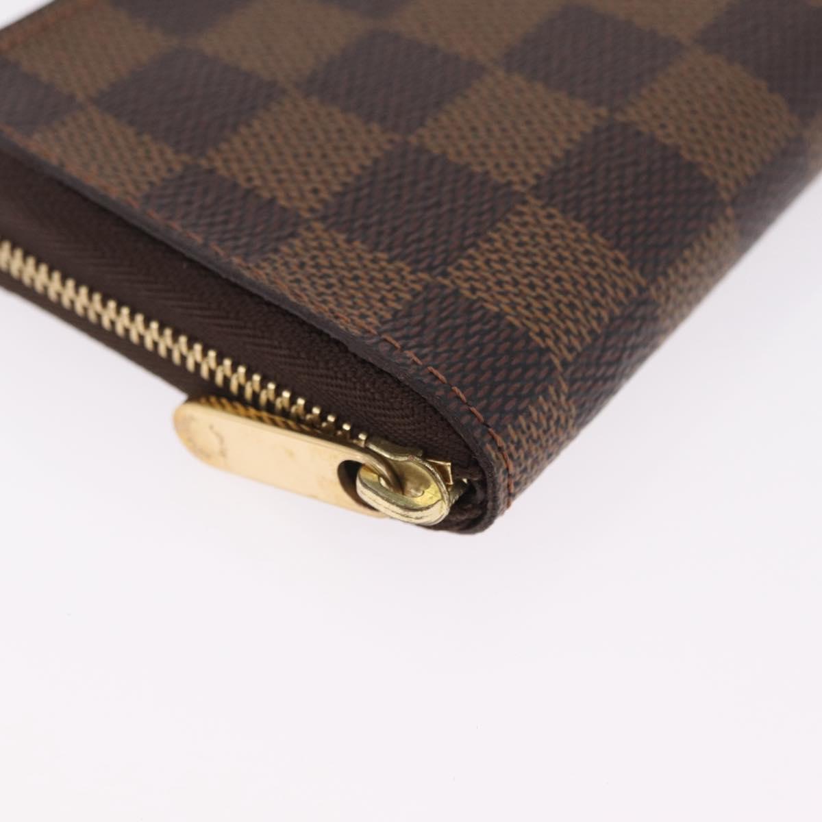 LOUIS VUITTON Damier Ebene Zippy Coin Purse N63070 LV Auth SK309A
