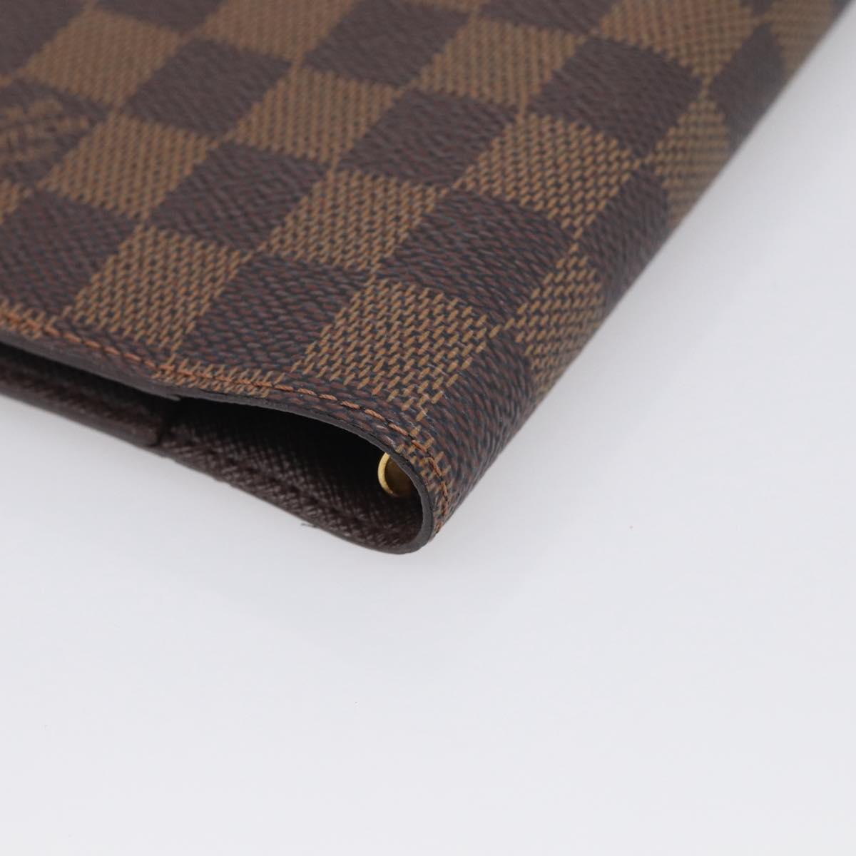 LOUIS VUITTON Damier Ebene Agenda PM Day Planner Cover R20029 LV Auth SK310A
