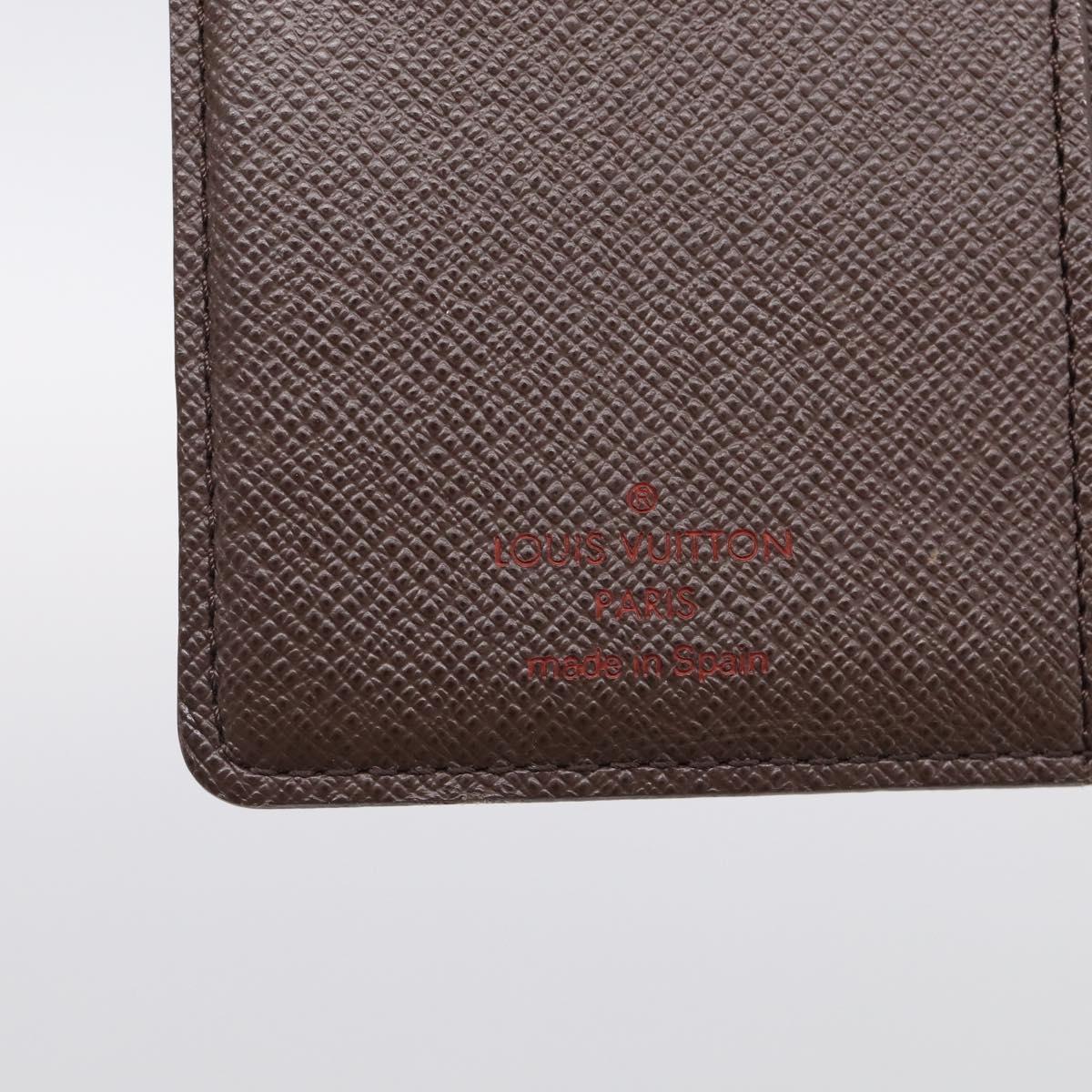 LOUIS VUITTON Damier Ebene Agenda PM Day Planner Cover R20029 LV Auth SK310A