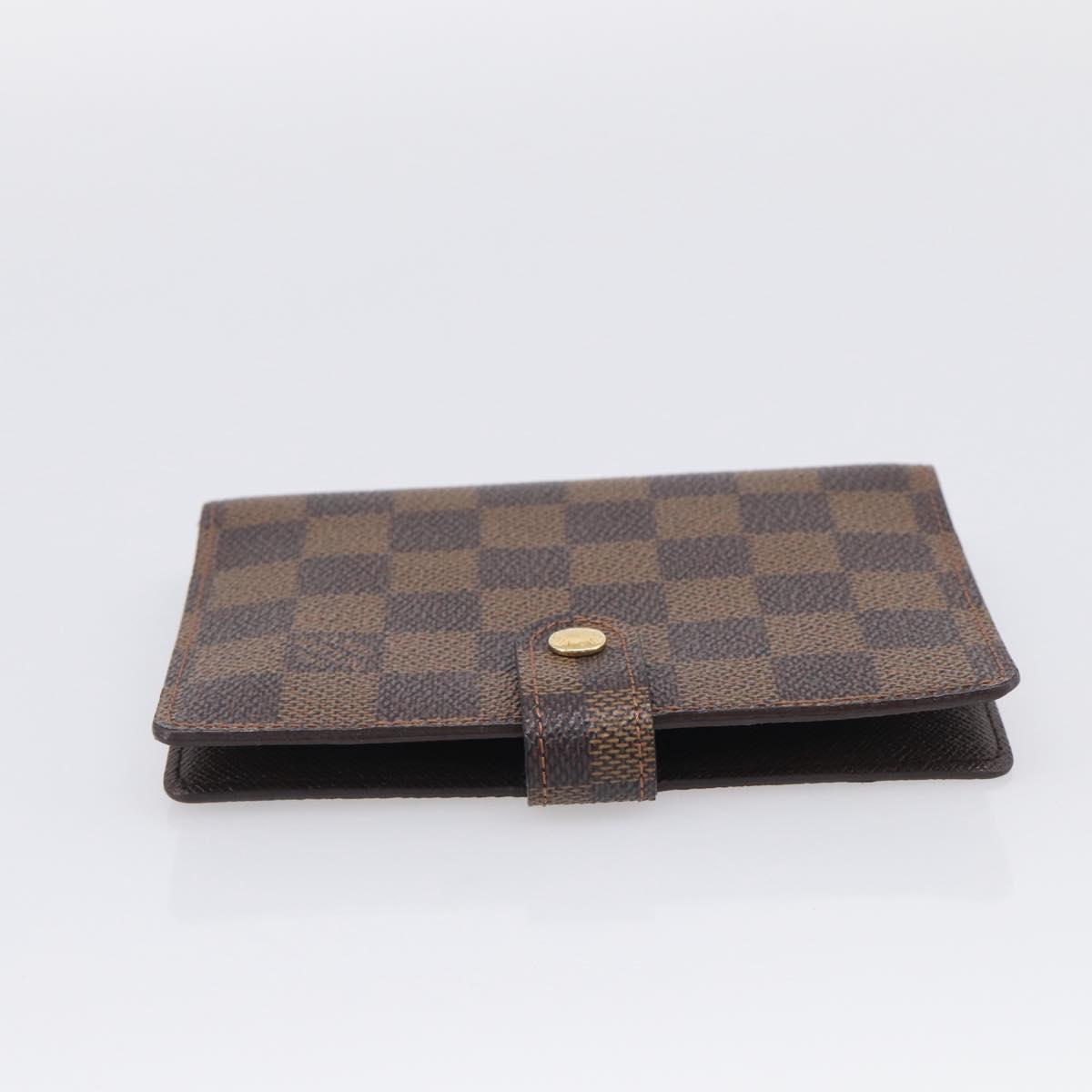 LOUIS VUITTON Damier Ebene Agenda PM Day Planner Cover R20029 LV Auth SK310A