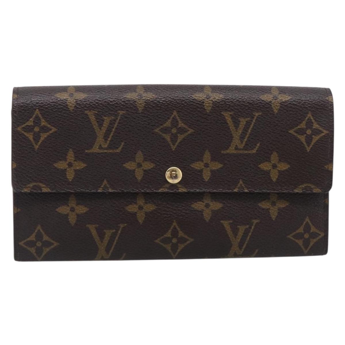 LOUIS VUITTON Monogram Portefeuille Sarah Long Wallet M61734 LV Auth SK314