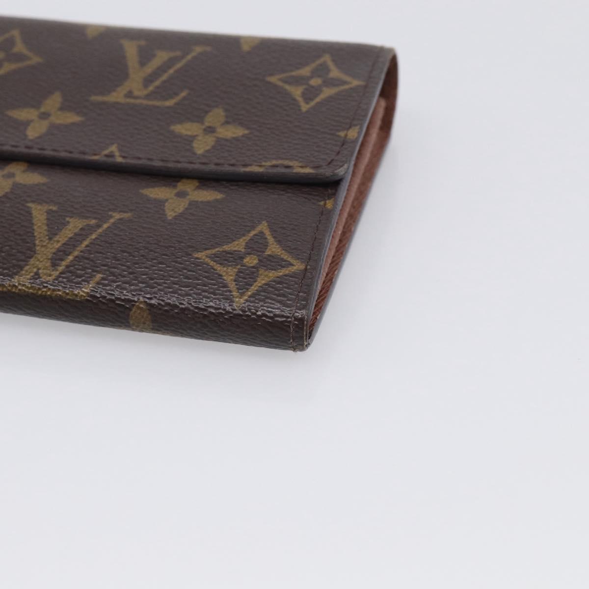 LOUIS VUITTON Monogram Portefeuille Sarah Long Wallet M61734 LV Auth SK314