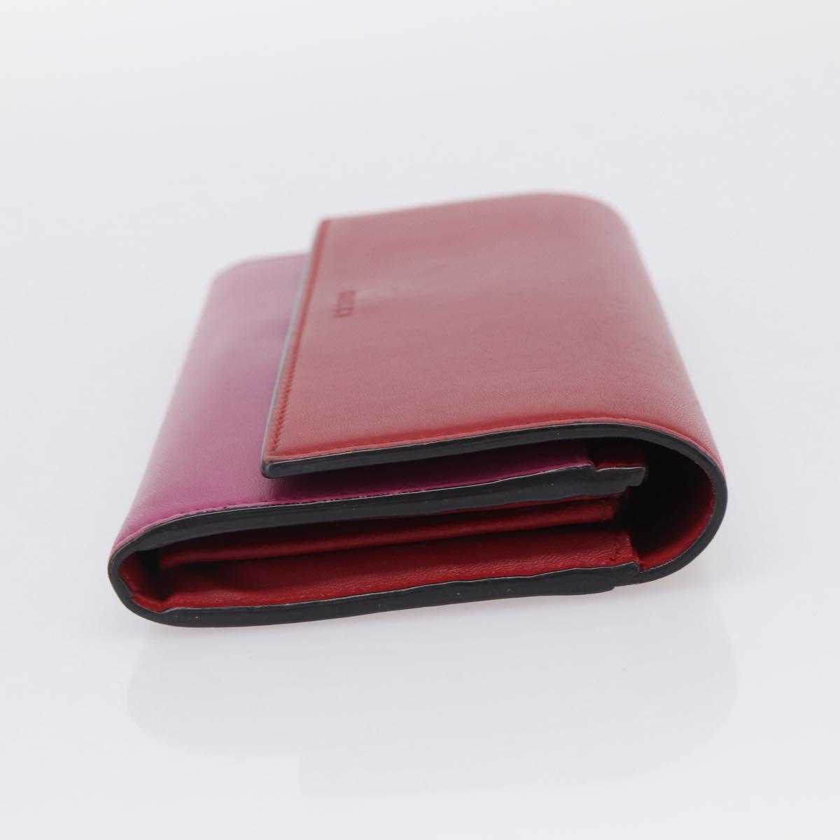 GUCCI Long Wallet Leather Red Gold 410100 Auth SK316