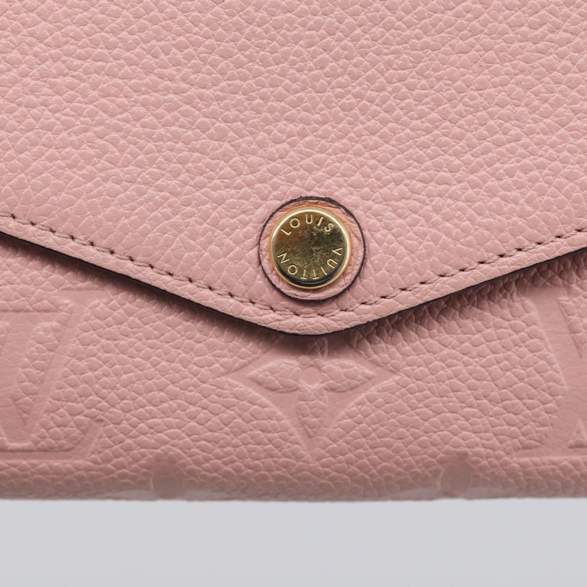 LOUIS VUITTON Empreinte Portefeiulle Sarah Wallet Rose poodle M61291 Auth SK317