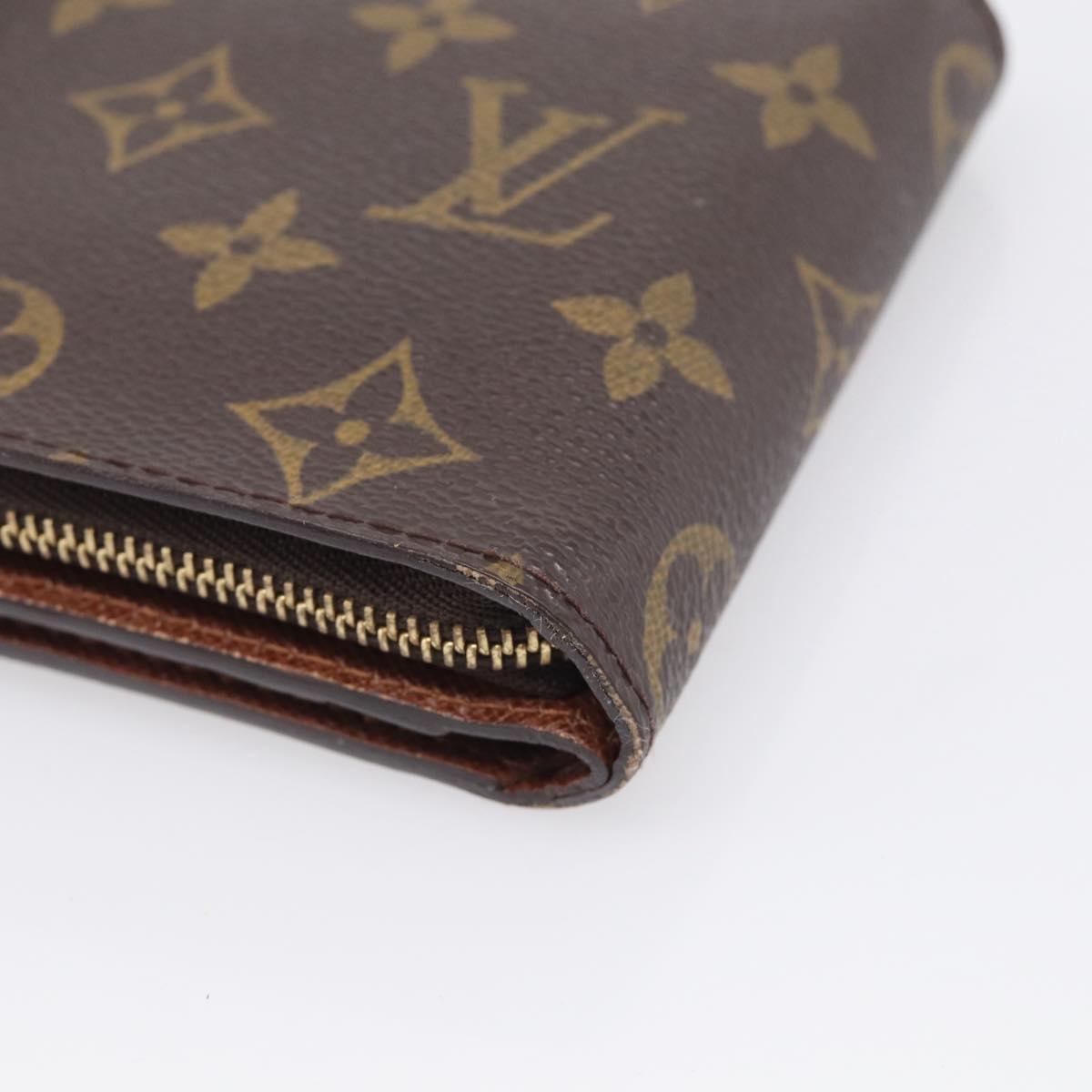 LOUIS VUITTON Monogram Compact Zip Wallet M61667 LV Auth SK329