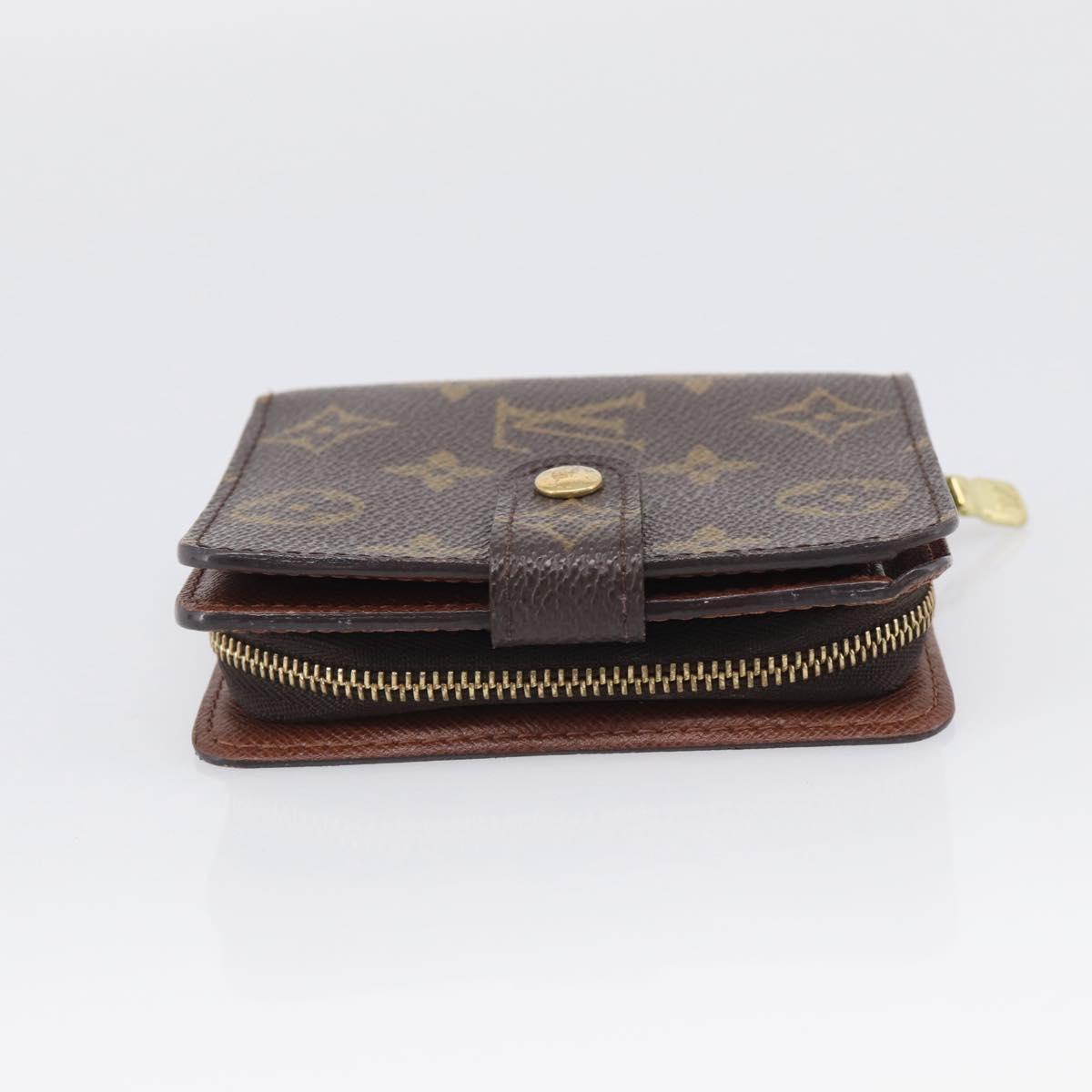 LOUIS VUITTON Monogram Compact Zip Wallet M61667 LV Auth SK329