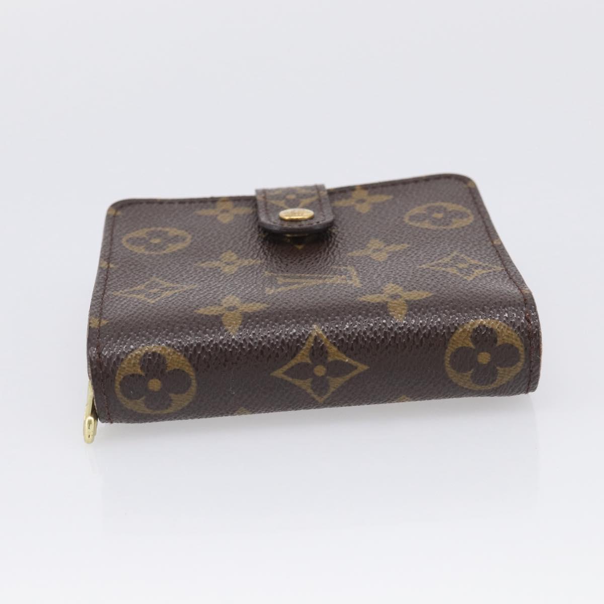 LOUIS VUITTON Monogram Compact Zip Wallet M61667 LV Auth SK329