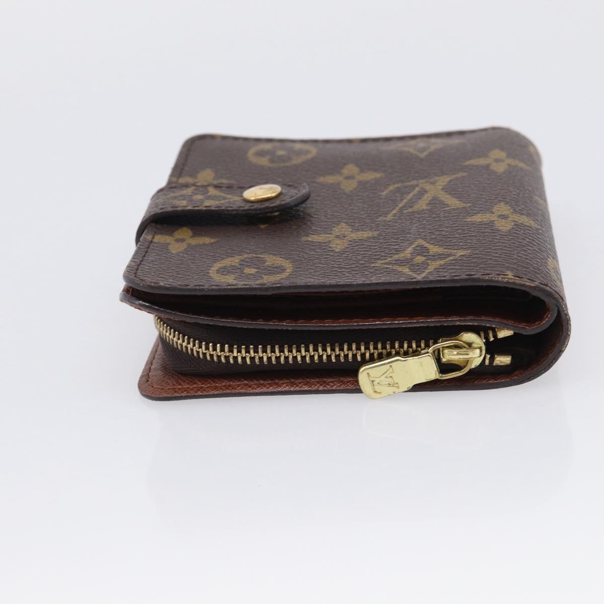 LOUIS VUITTON Monogram Compact Zip Wallet M61667 LV Auth SK329