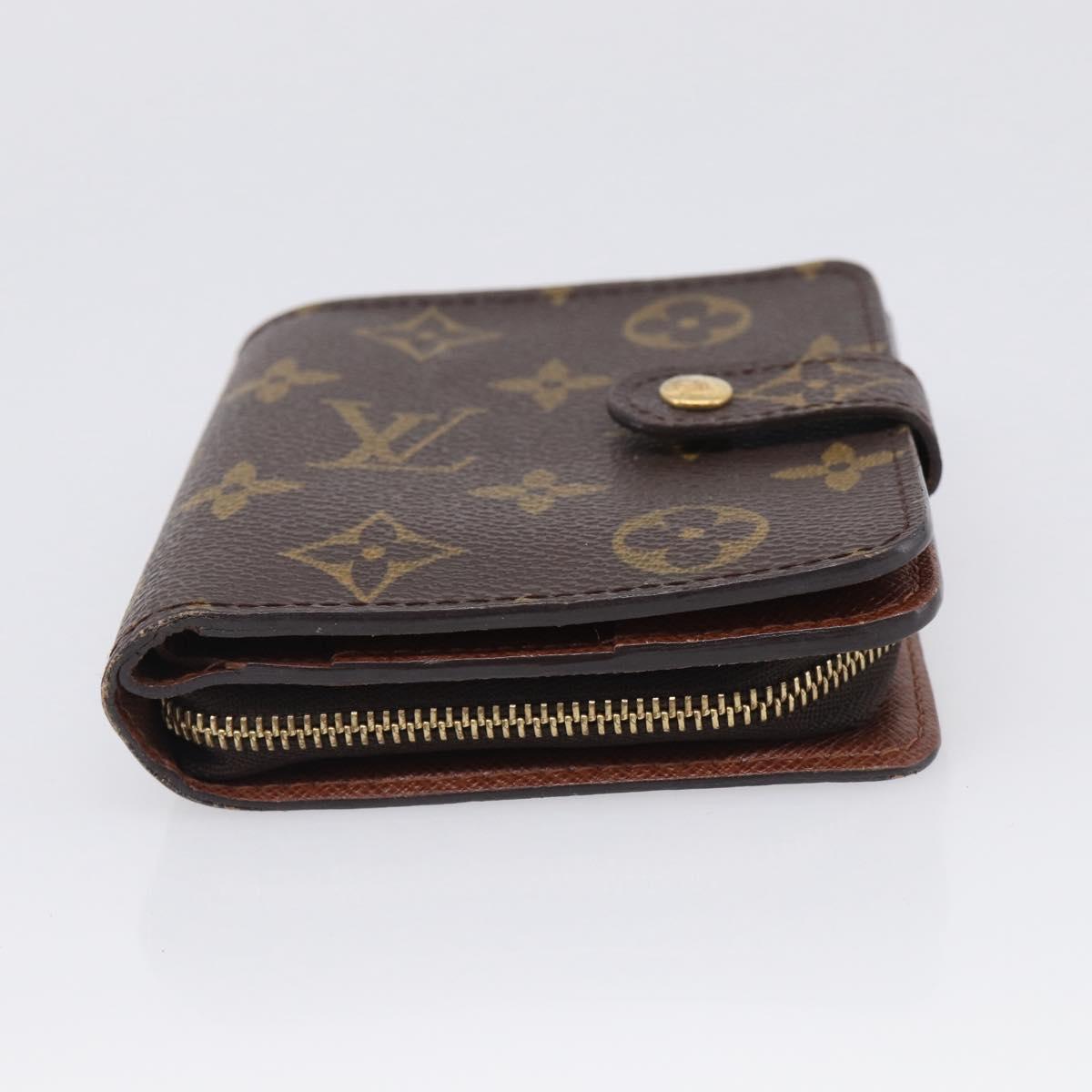 LOUIS VUITTON Monogram Compact Zip Wallet M61667 LV Auth SK329