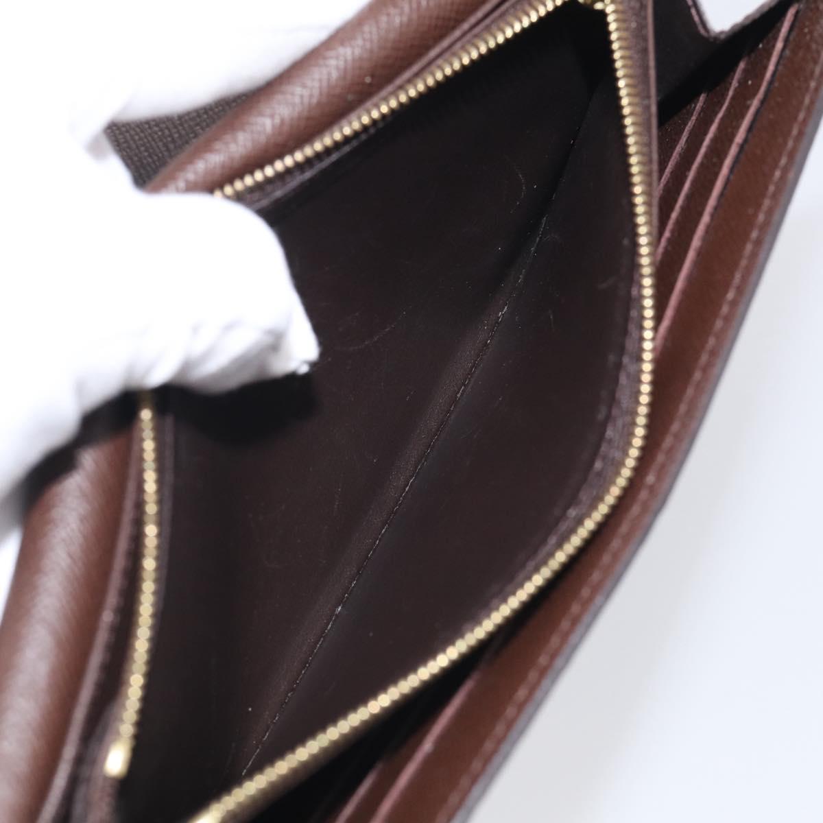 LOUIS VUITTON Damier Ebene Portefeuille Sarah Long Wallet N60114 LV Auth SK332A