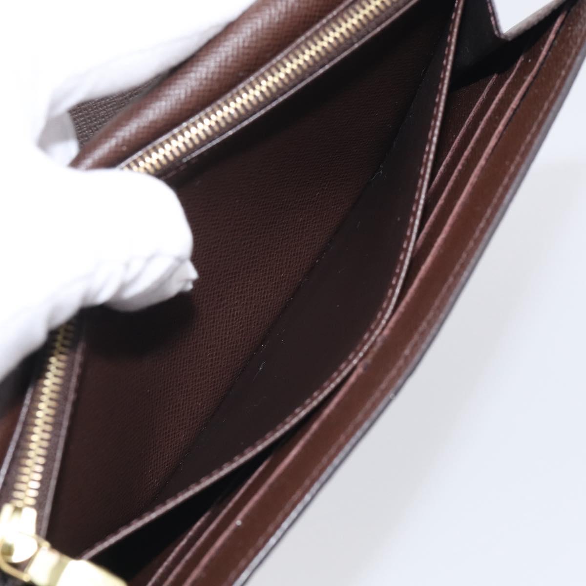 LOUIS VUITTON Damier Ebene Portefeuille Sarah Long Wallet N60114 LV Auth SK332A