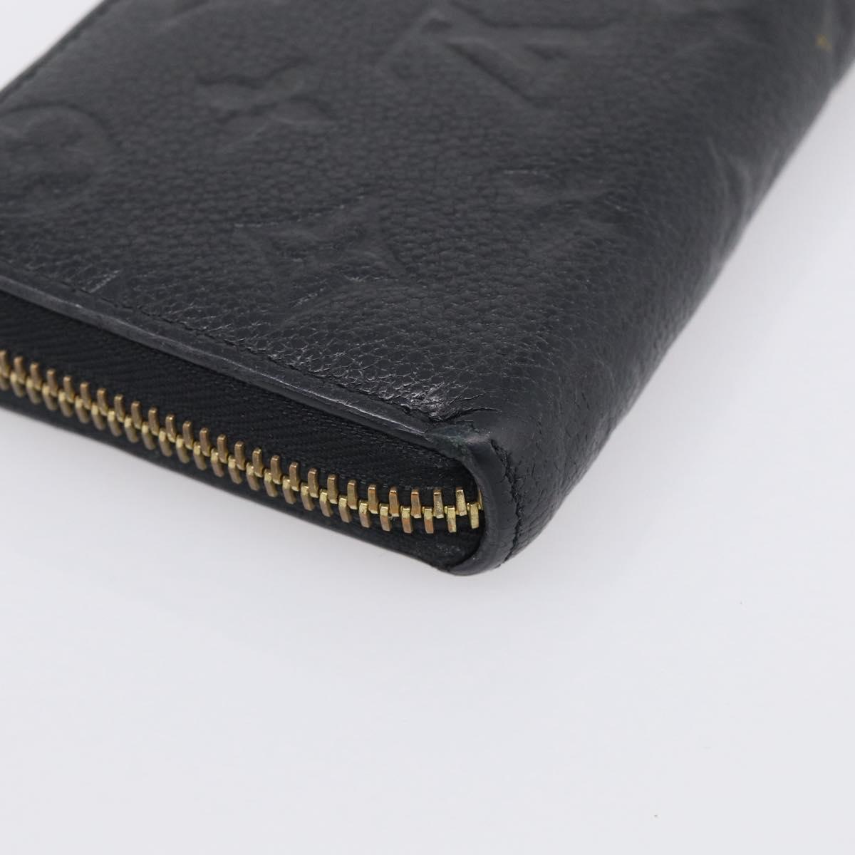 LOUIS VUITTON Empreinte Portefeuille Clemence Wallet Black M60171 LV Auth SK333