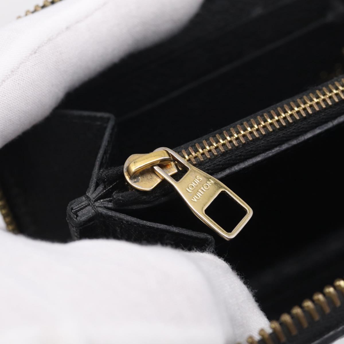 LOUIS VUITTON Empreinte Portefeuille Clemence Wallet Black M60171 LV Auth SK333
