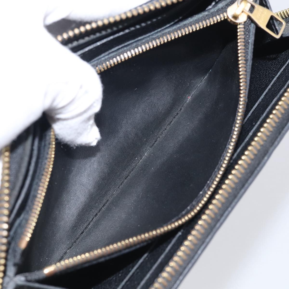 LOUIS VUITTON Empreinte Portefeuille Clemence Wallet Black M60171 LV Auth SK333