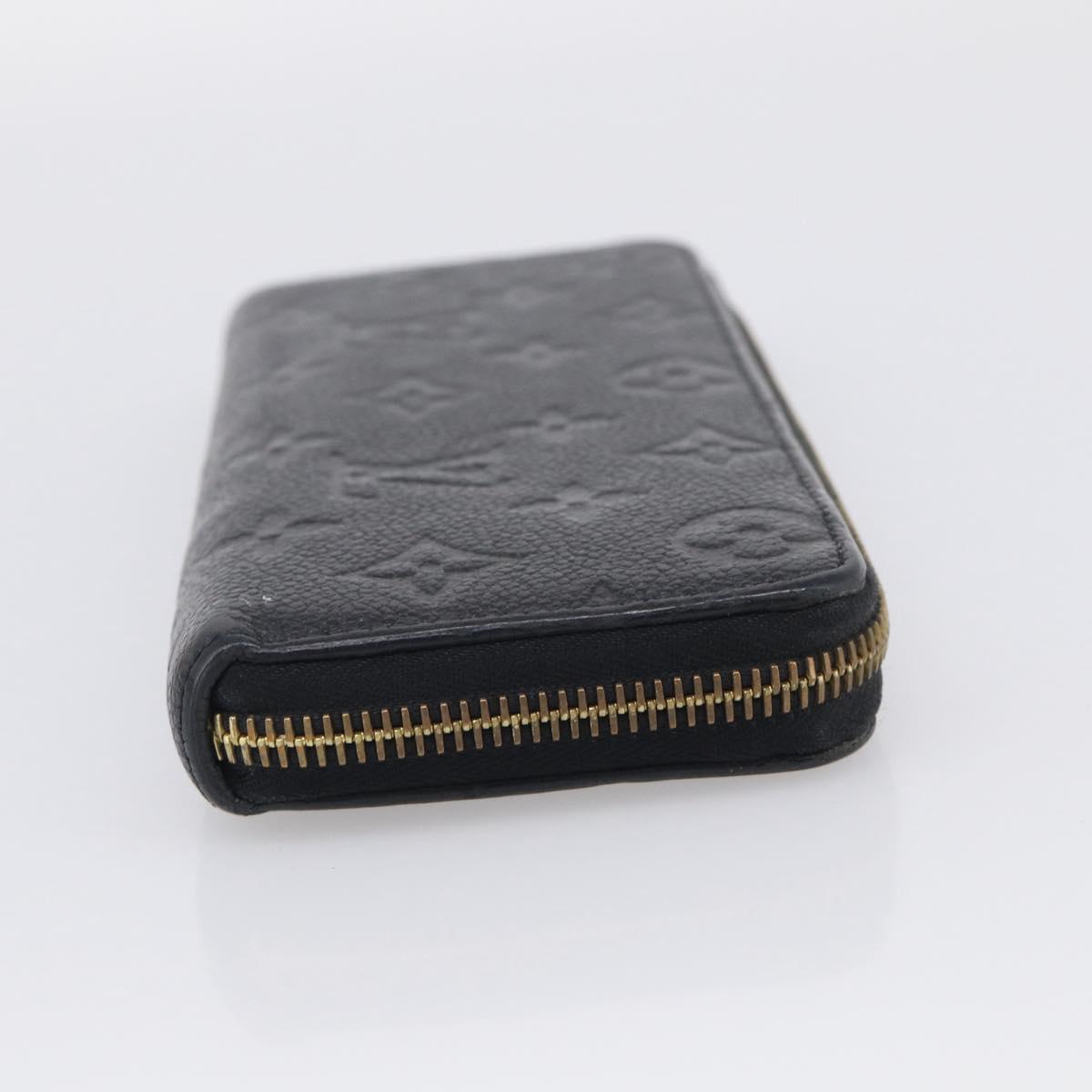 LOUIS VUITTON Empreinte Portefeuille Clemence Wallet Black M60171 LV Auth SK333