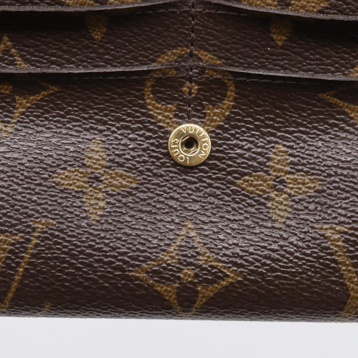 LOUIS VUITTON Monogram Portefeuille Emilie Long Wallet Red M60136 LV Auth SK336A