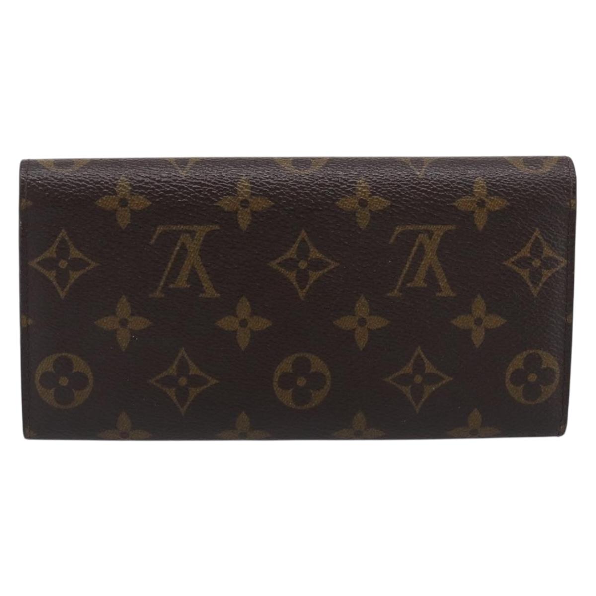 LOUIS VUITTON Monogram Portefeuille Emilie Long Wallet Red M60136 LV Auth SK336A