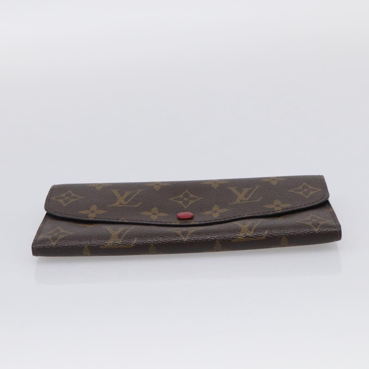 LOUIS VUITTON Monogram Portefeuille Emilie Long Wallet Red M60136 LV Auth SK336A