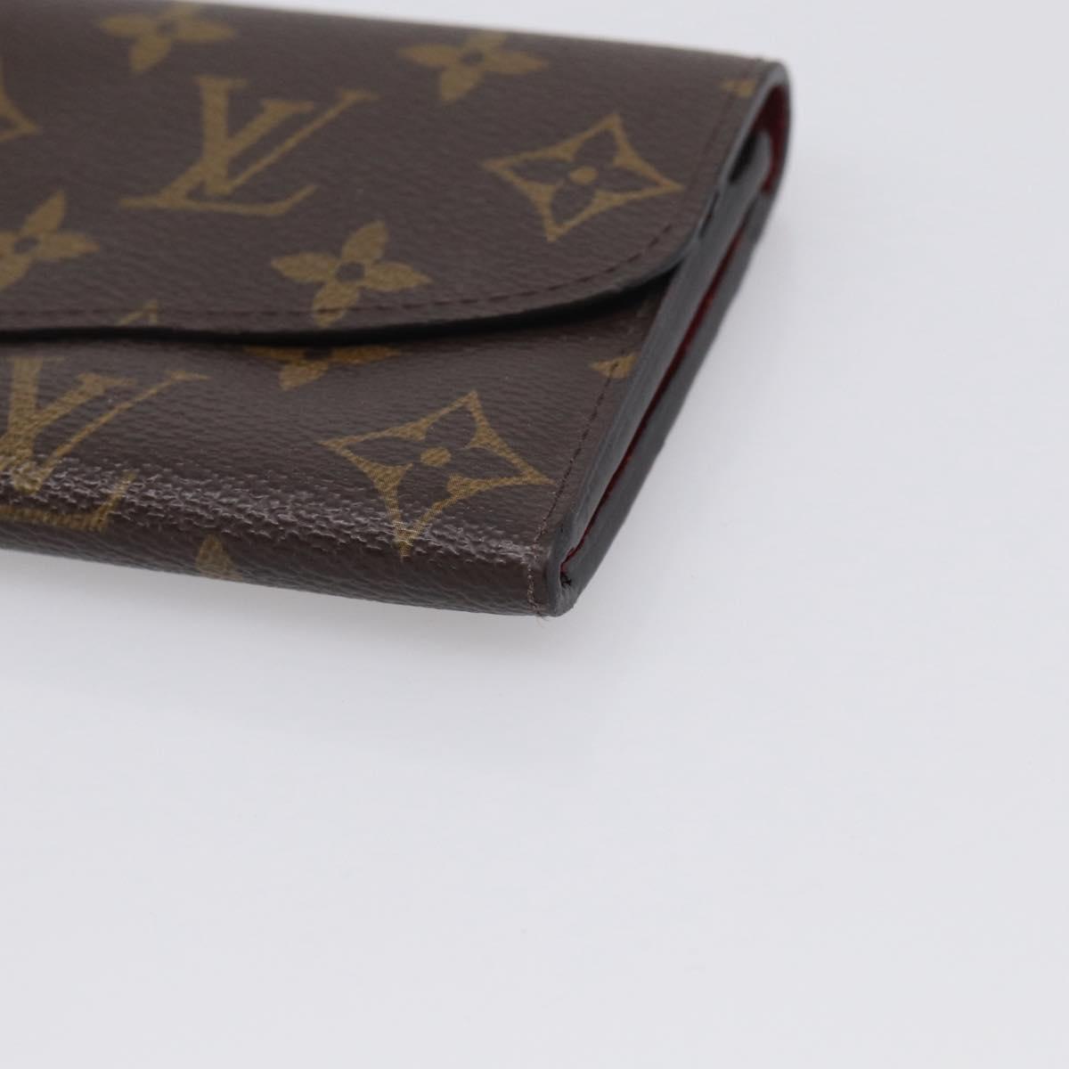 LOUIS VUITTON Monogram Portefeuille Emilie Long Wallet Red M60136 LV Auth SK336A