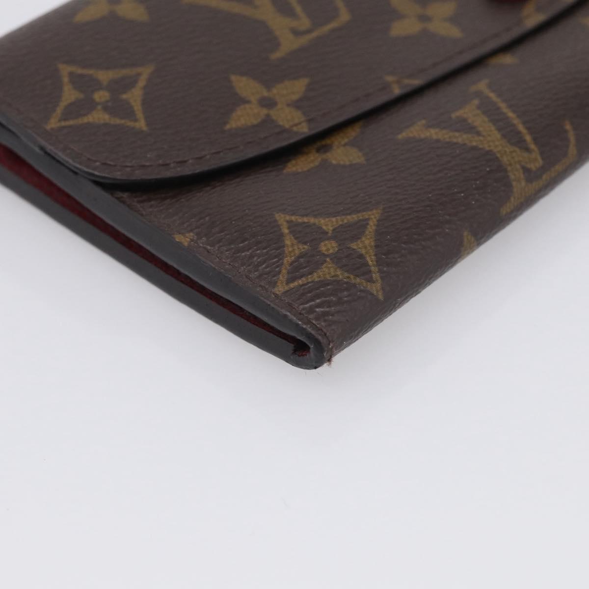 LOUIS VUITTON Monogram Portefeuille Emilie Long Wallet Red M60136 LV Auth SK336A