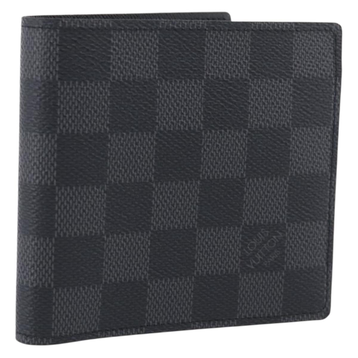 LOUIS VUITTON Damier Graphite Portefeuille Marco Wallet N62664 LV Auth SK338V