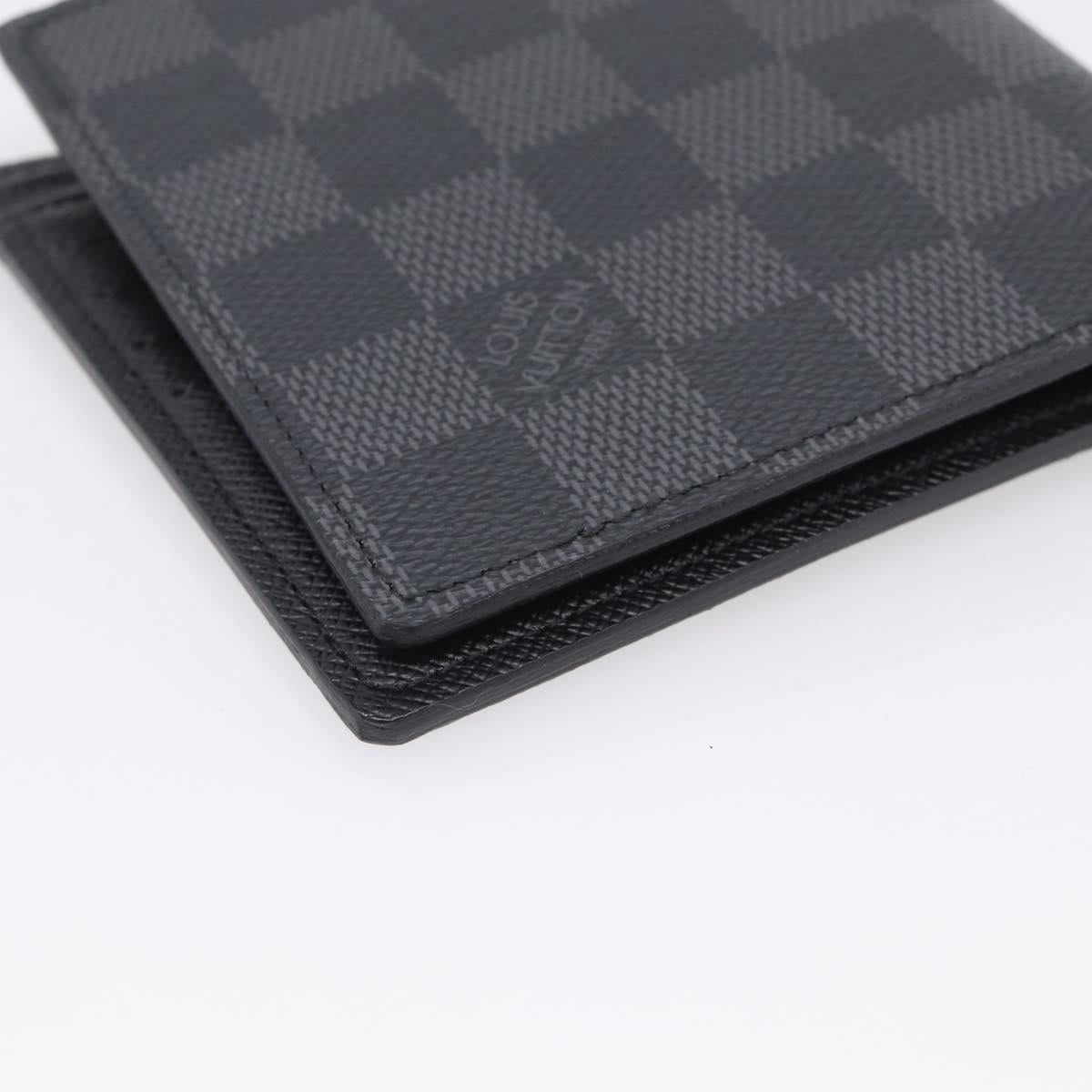 LOUIS VUITTON Damier Graphite Portefeuille Marco Wallet N62664 LV Auth SK338V