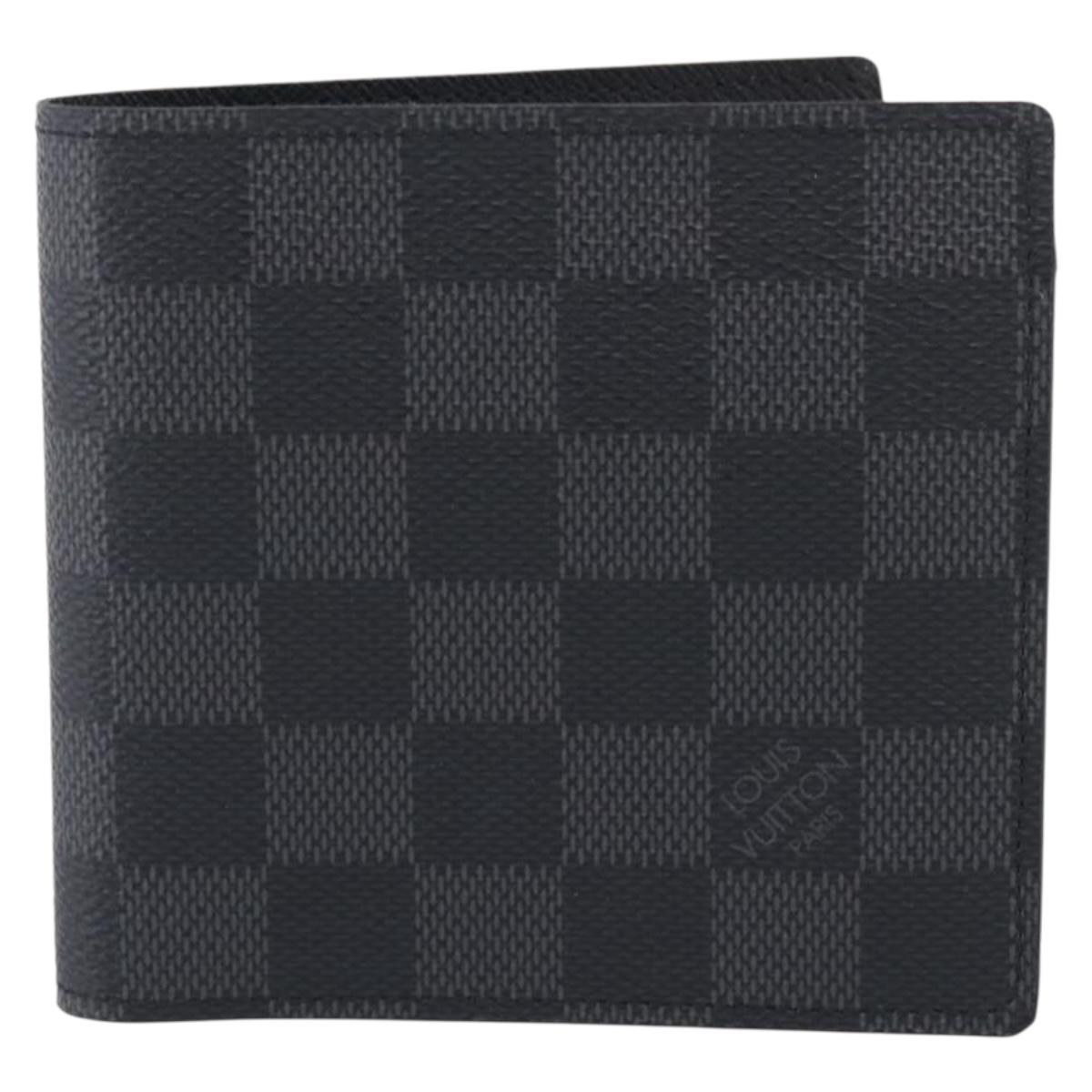 LOUIS VUITTON Damier Graphite Portefeuille Marco Wallet N62664 LV Auth SK338V