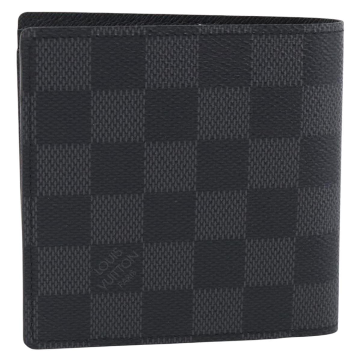 LOUIS VUITTON Damier Graphite Portefeuille Marco Wallet N62664 LV Auth SK338V