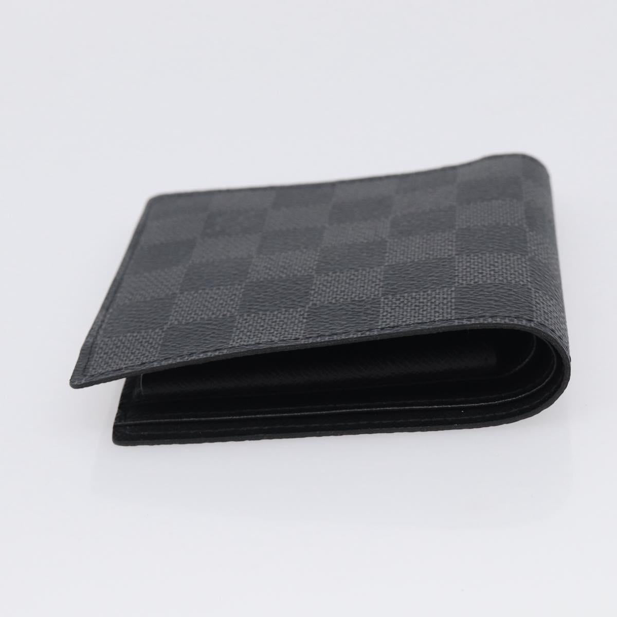 LOUIS VUITTON Damier Graphite Portefeuille Marco Wallet N62664 LV Auth SK338V