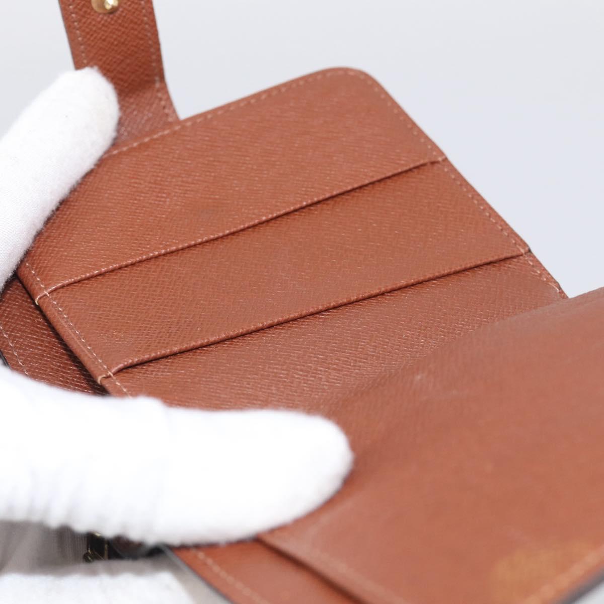 LOUIS VUITTON Monogram Compact Zip Wallet M61667 LV Auth SK342