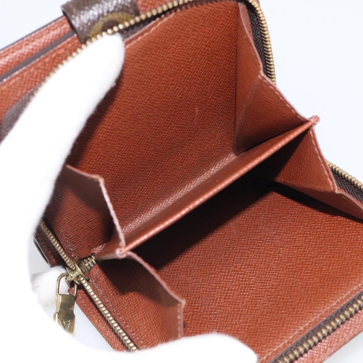 LOUIS VUITTON Monogram Compact Zip Wallet M61667 LV Auth SK342