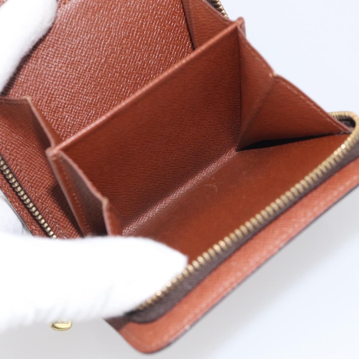 LOUIS VUITTON Monogram Compact Zip Wallet M61667 LV Auth SK342