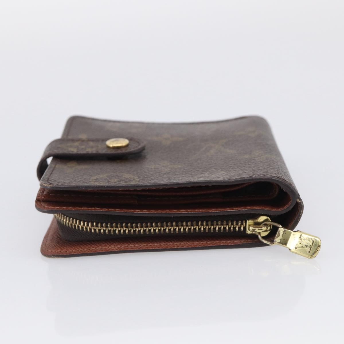 LOUIS VUITTON Monogram Compact Zip Wallet M61667 LV Auth SK342