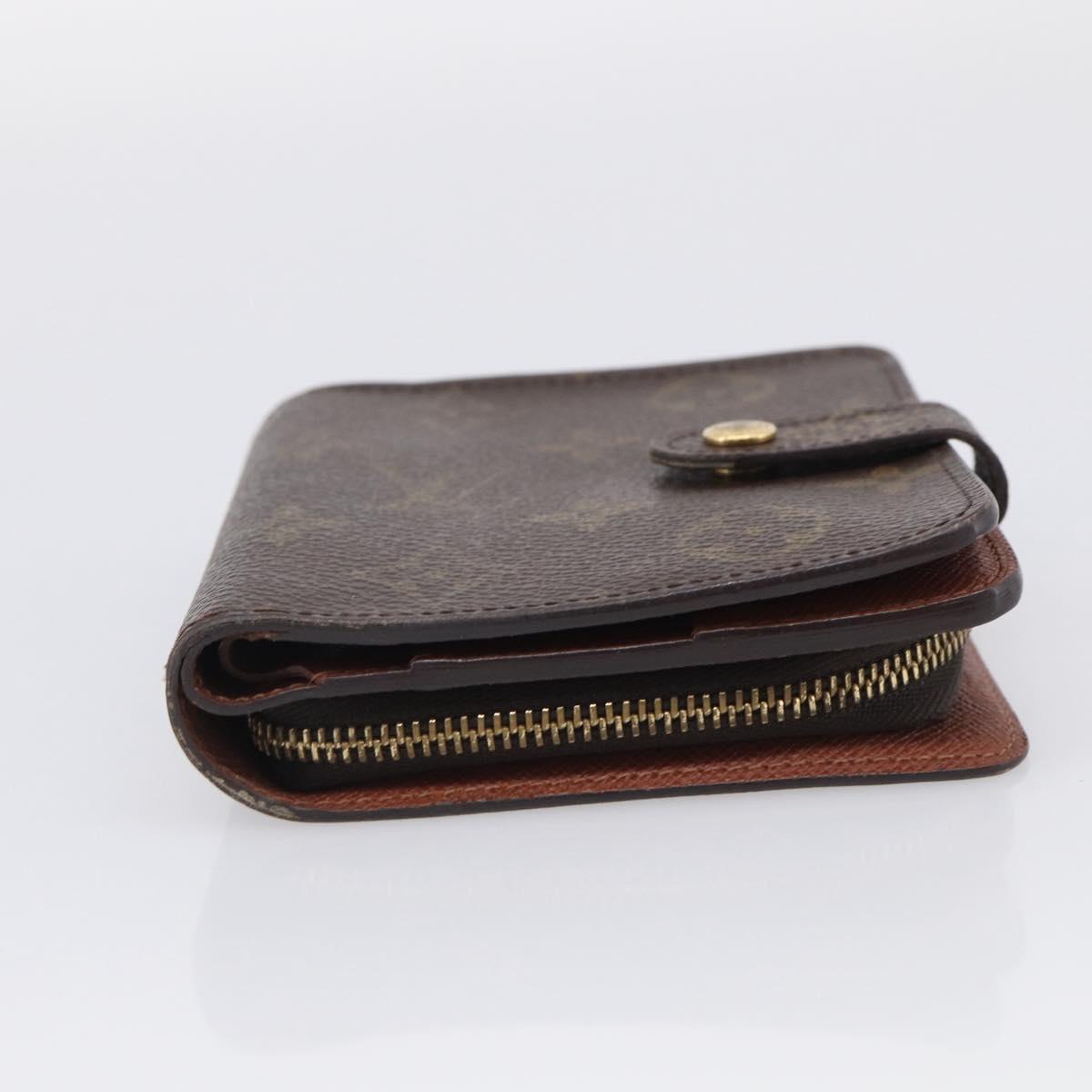 LOUIS VUITTON Monogram Compact Zip Wallet M61667 LV Auth SK342