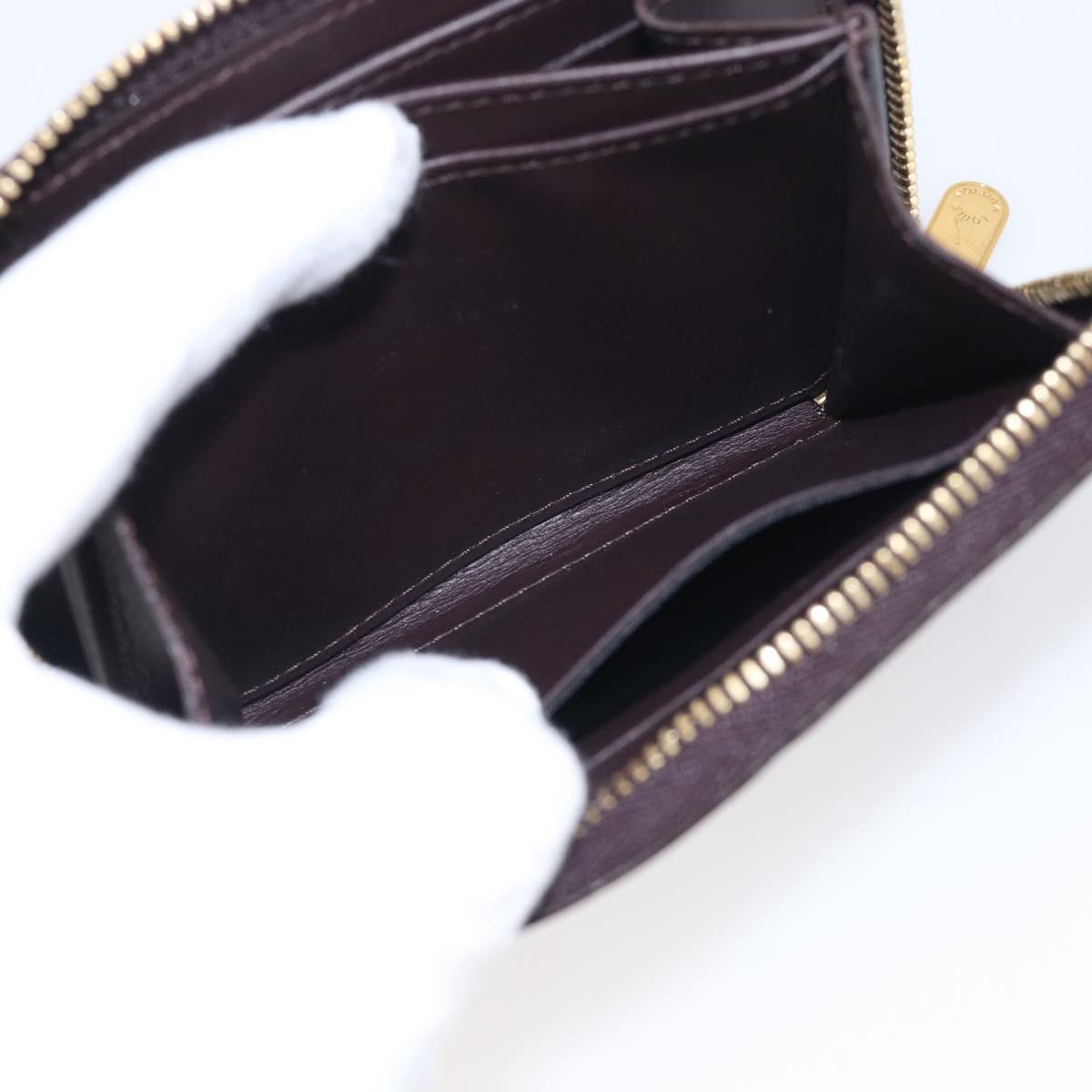 LOUIS VUITTON Monogram Vernis Zippy Coin Purse Rouge Favist M91534 Auth SK453A