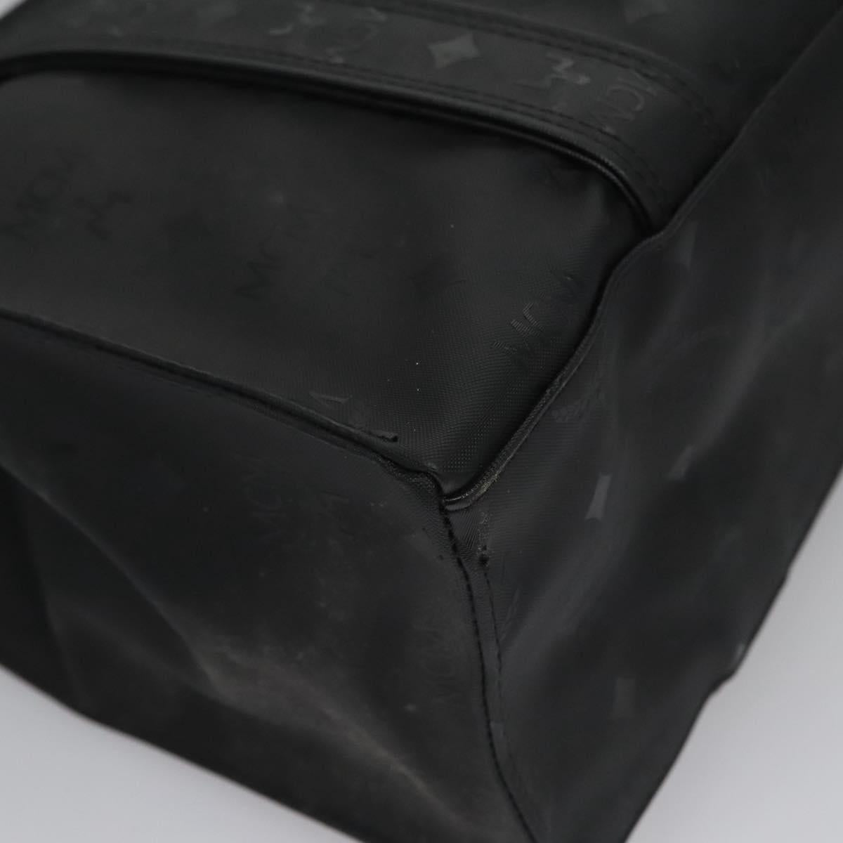 MCM Vicetos Logogram Shoulder Bag PVC Black Auth SW023