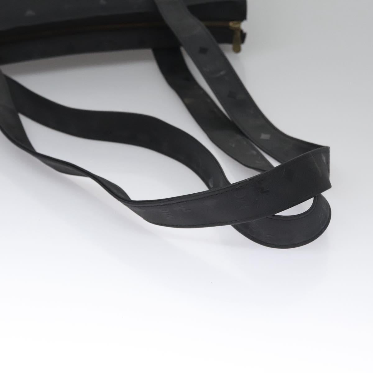 MCM Vicetos Logogram Shoulder Bag PVC Black Auth SW023