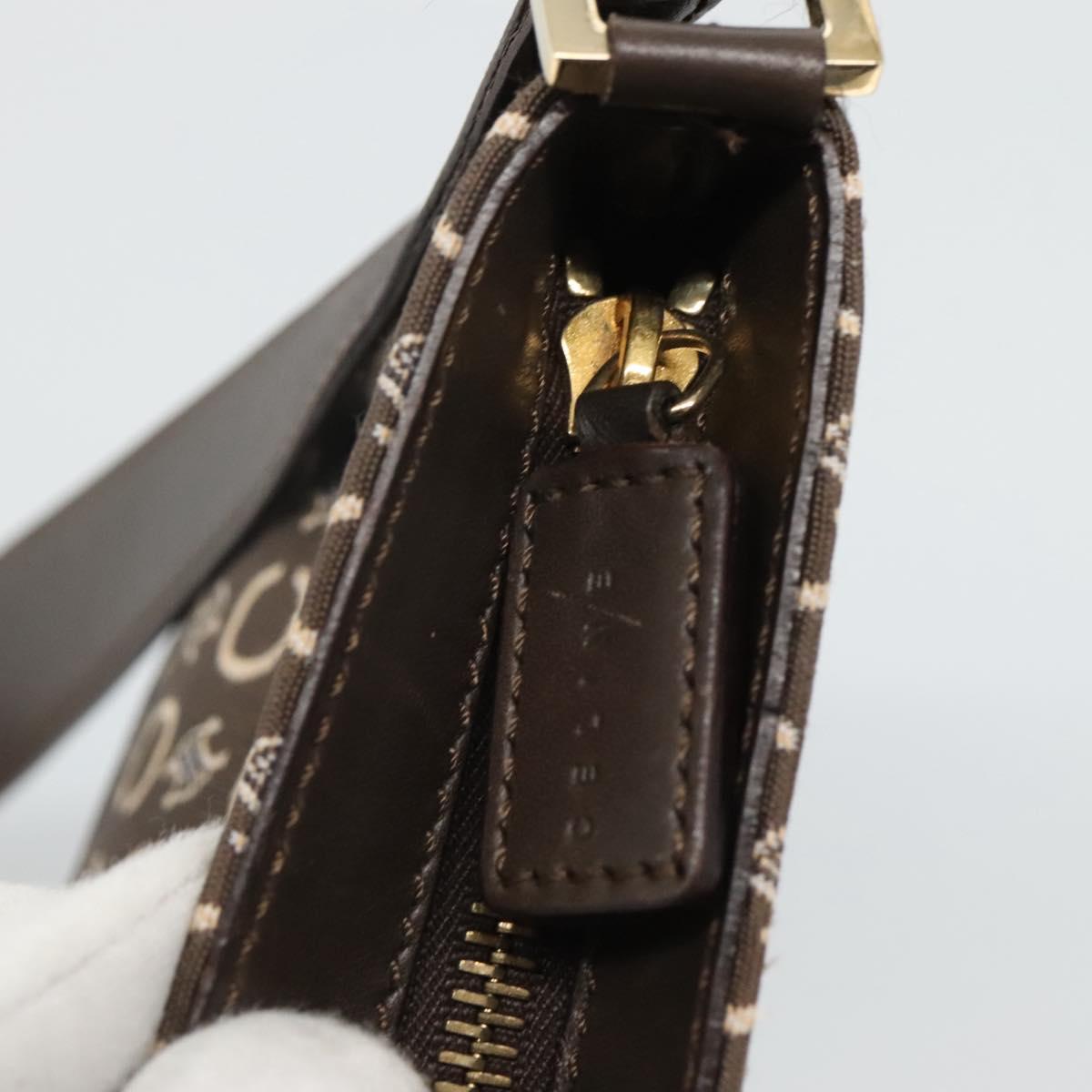 CELINE C Macadam Canvas Shoulder Bag Brown Auth SW036