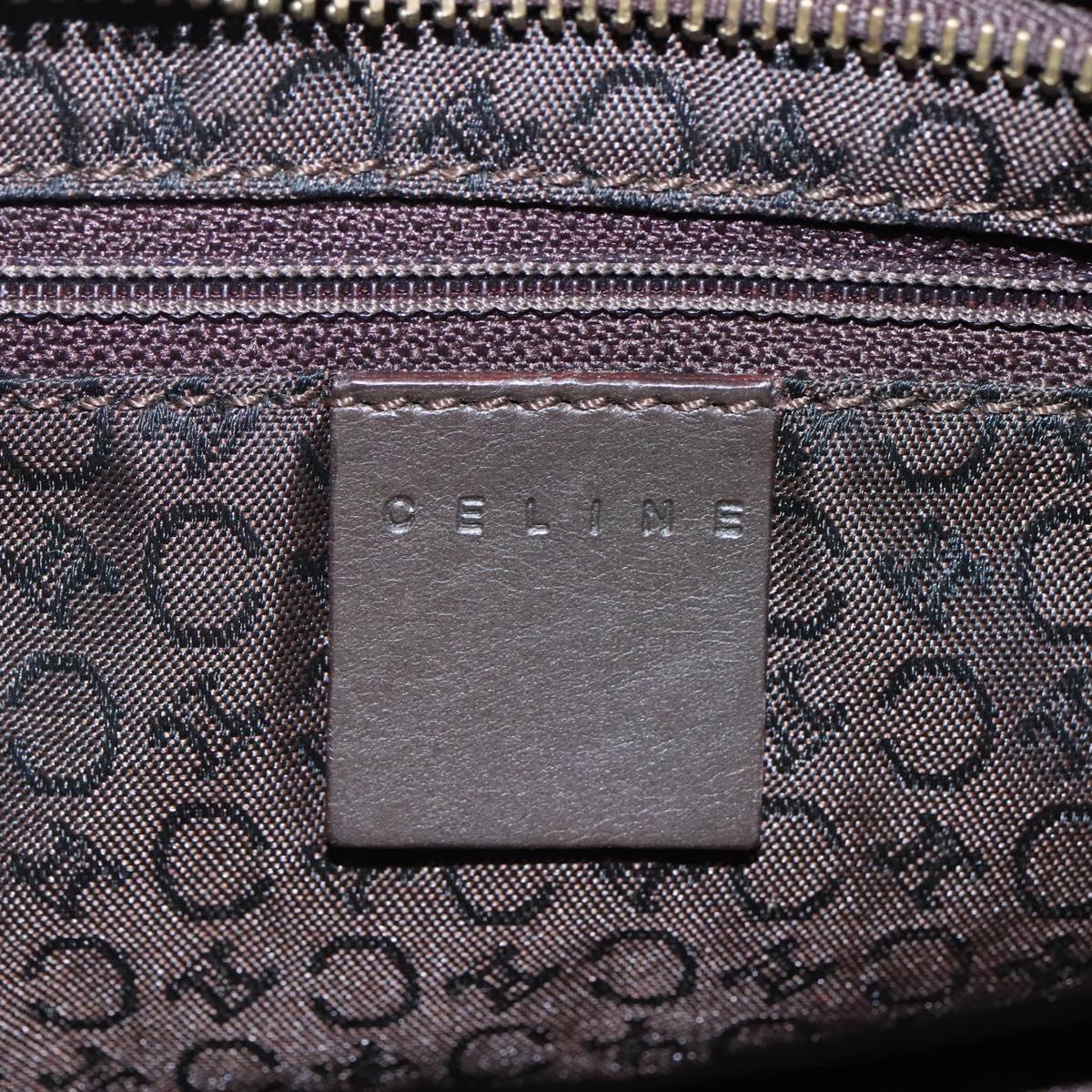 CELINE C Macadam Canvas Shoulder Bag Brown Auth SW036
