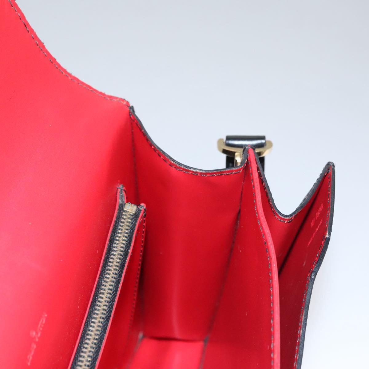 LOUIS VUITTON Epi Free Run Bicolor Shoulder Bag Red Black M52417 LV Auth SW055