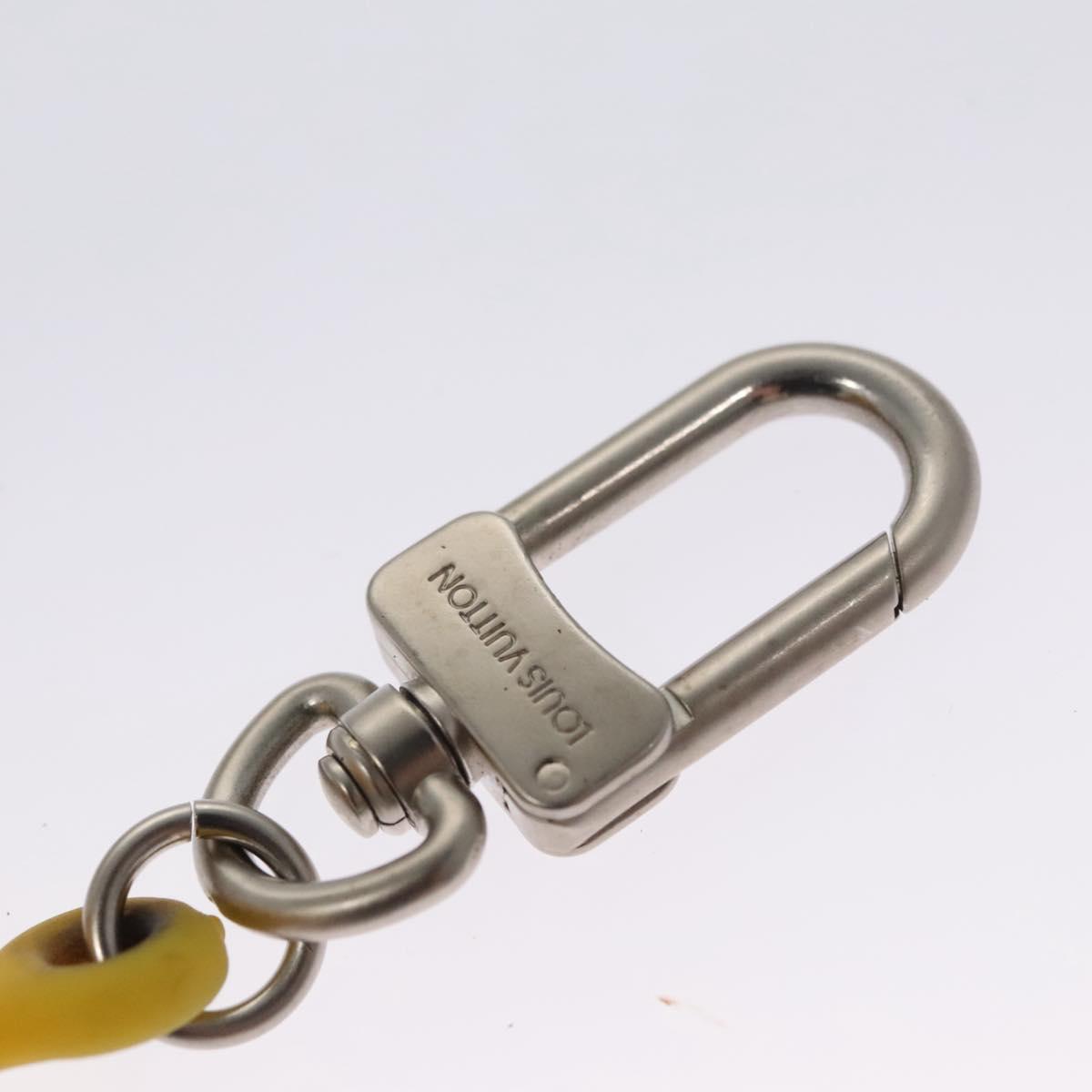 LOUIS VUITTON Charm metal Yellow LV Auth SW064