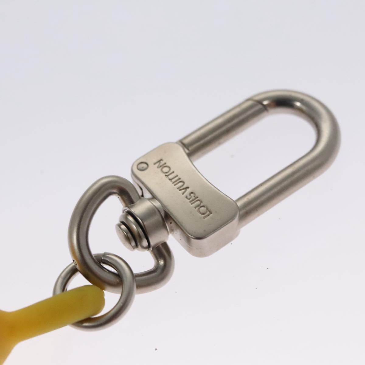 LOUIS VUITTON Charm metal Yellow LV Auth SW064
