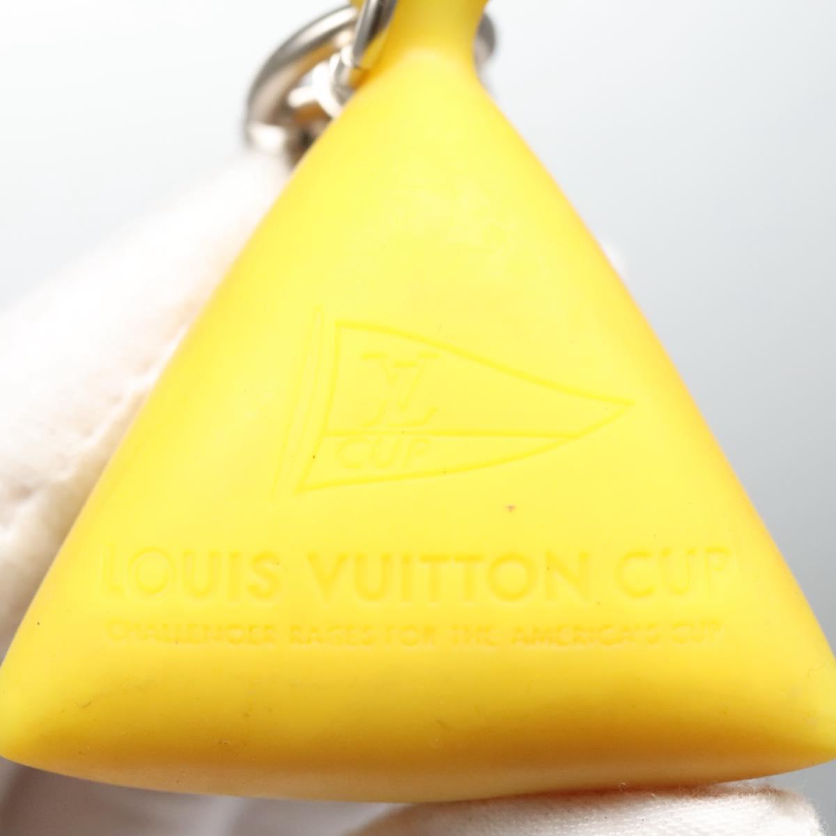 LOUIS VUITTON Charm metal Yellow LV Auth SW064